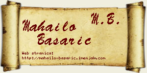 Mahailo Basarić vizit kartica